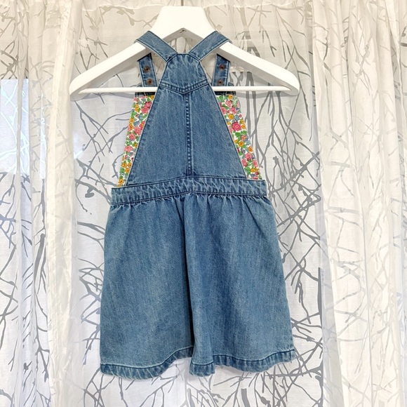 MINI BODEN CHAMBRAY BLUE JEAN DENIM OVERALL DRESS - Picture 2 of 6